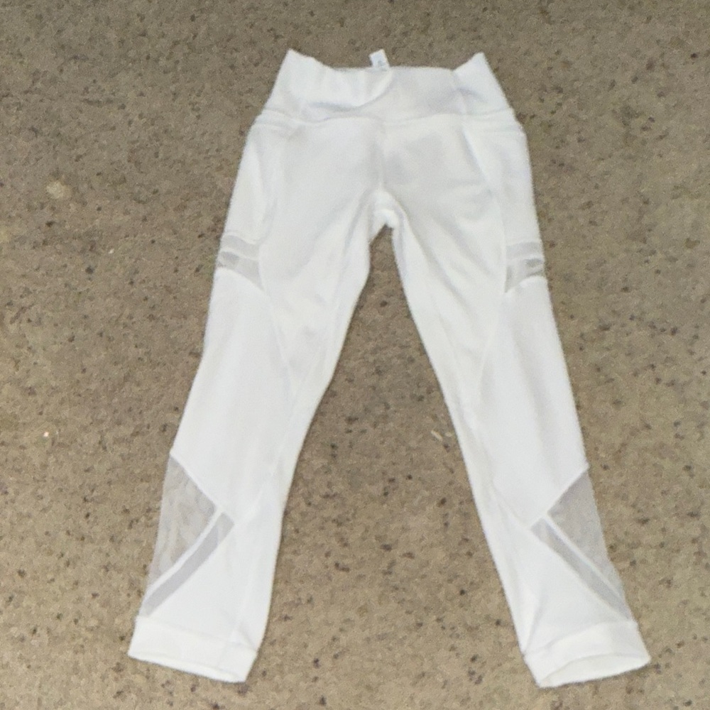 lululemon athletica White Mesh Leggings